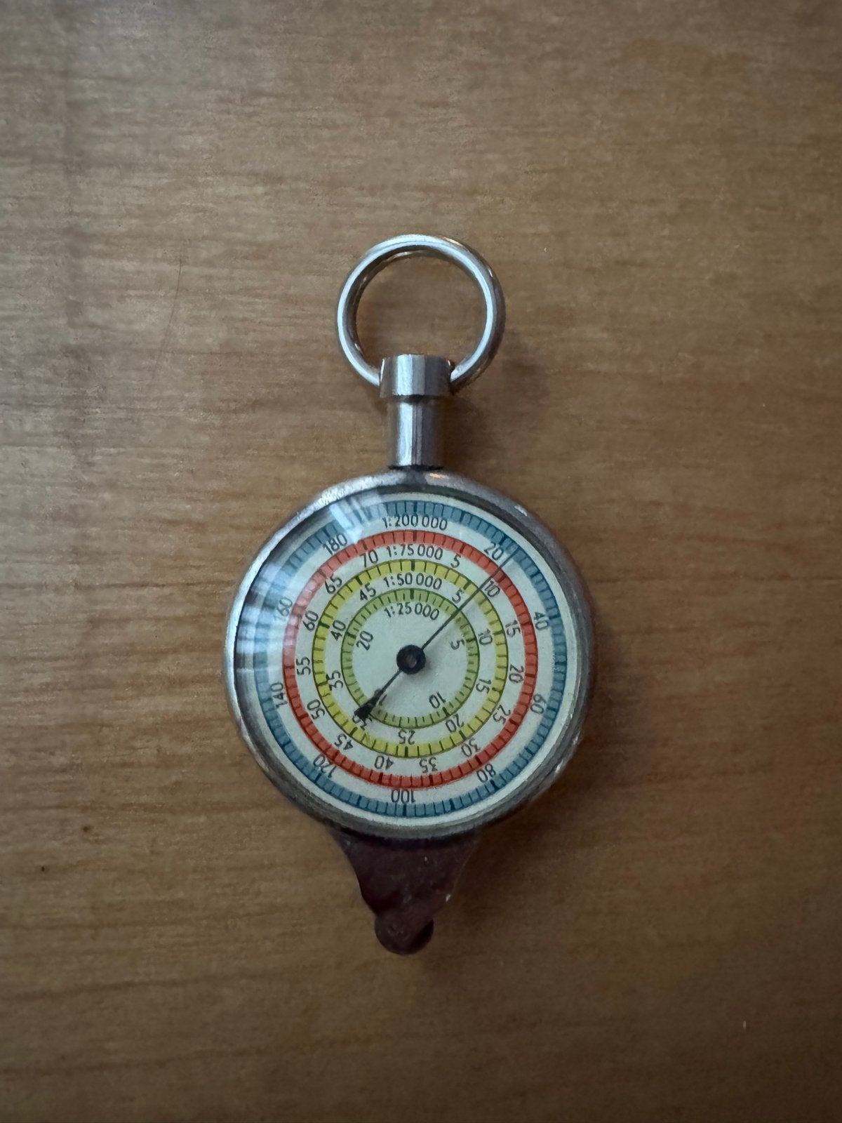 Vintage Curvimeter met Leren Etui - Kaartmeter, Antiek en Kunst, Ophalen of Verzenden