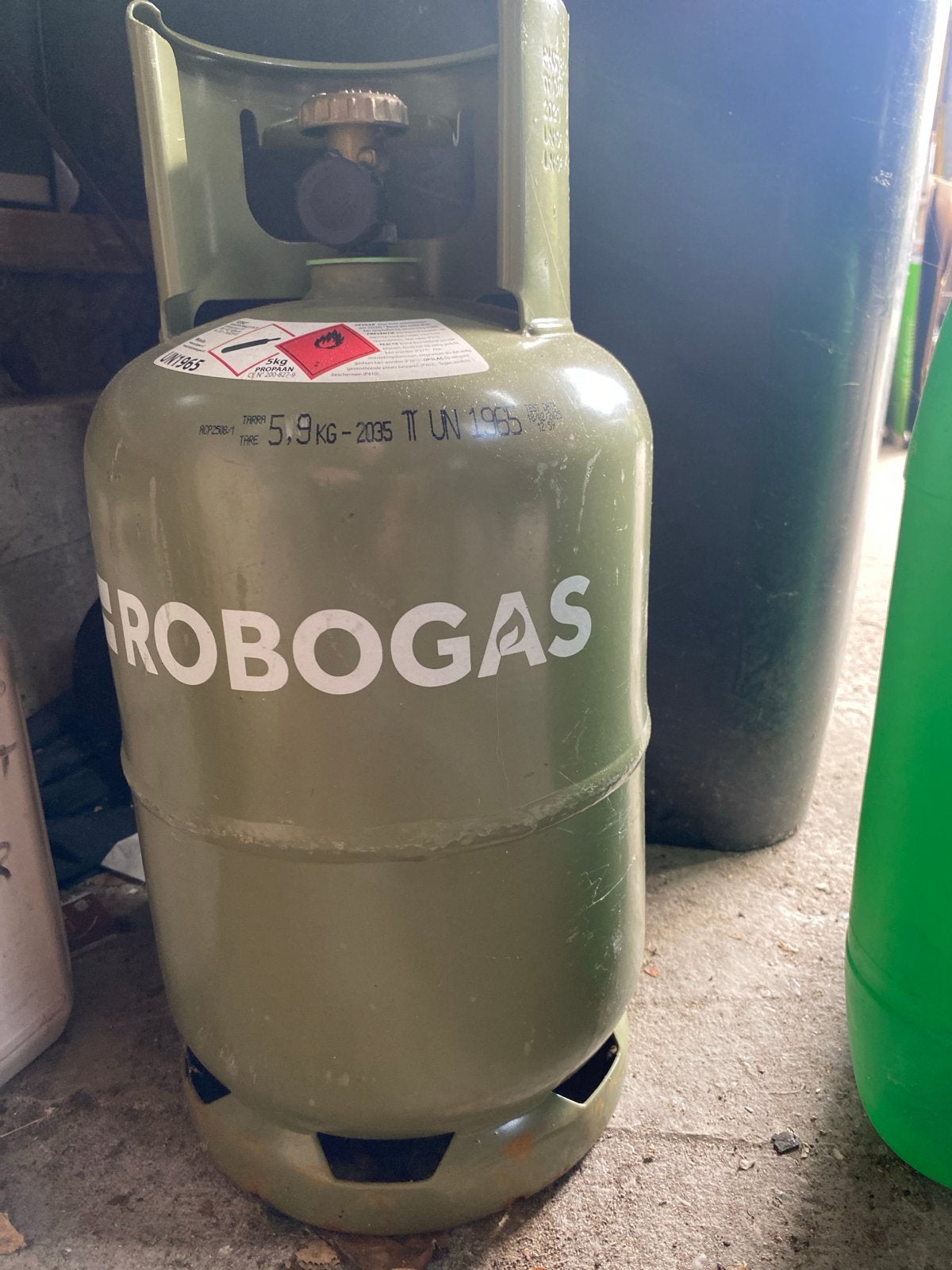 Robogas propaan gasfles 5,9 kg, Ophalen, Zo goed als nieuw