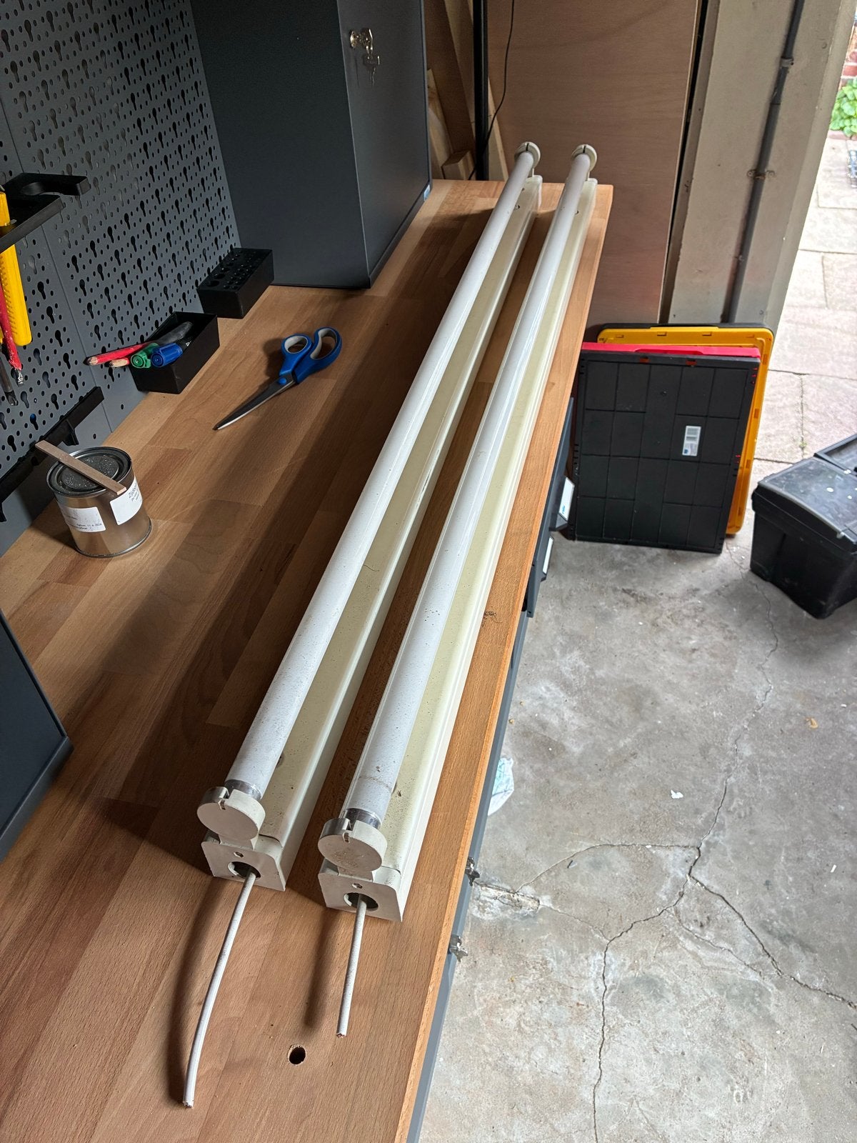 2x TL-armatuur met lampen - Gebruikt, Ophalen, Gebruikt, Overige typen