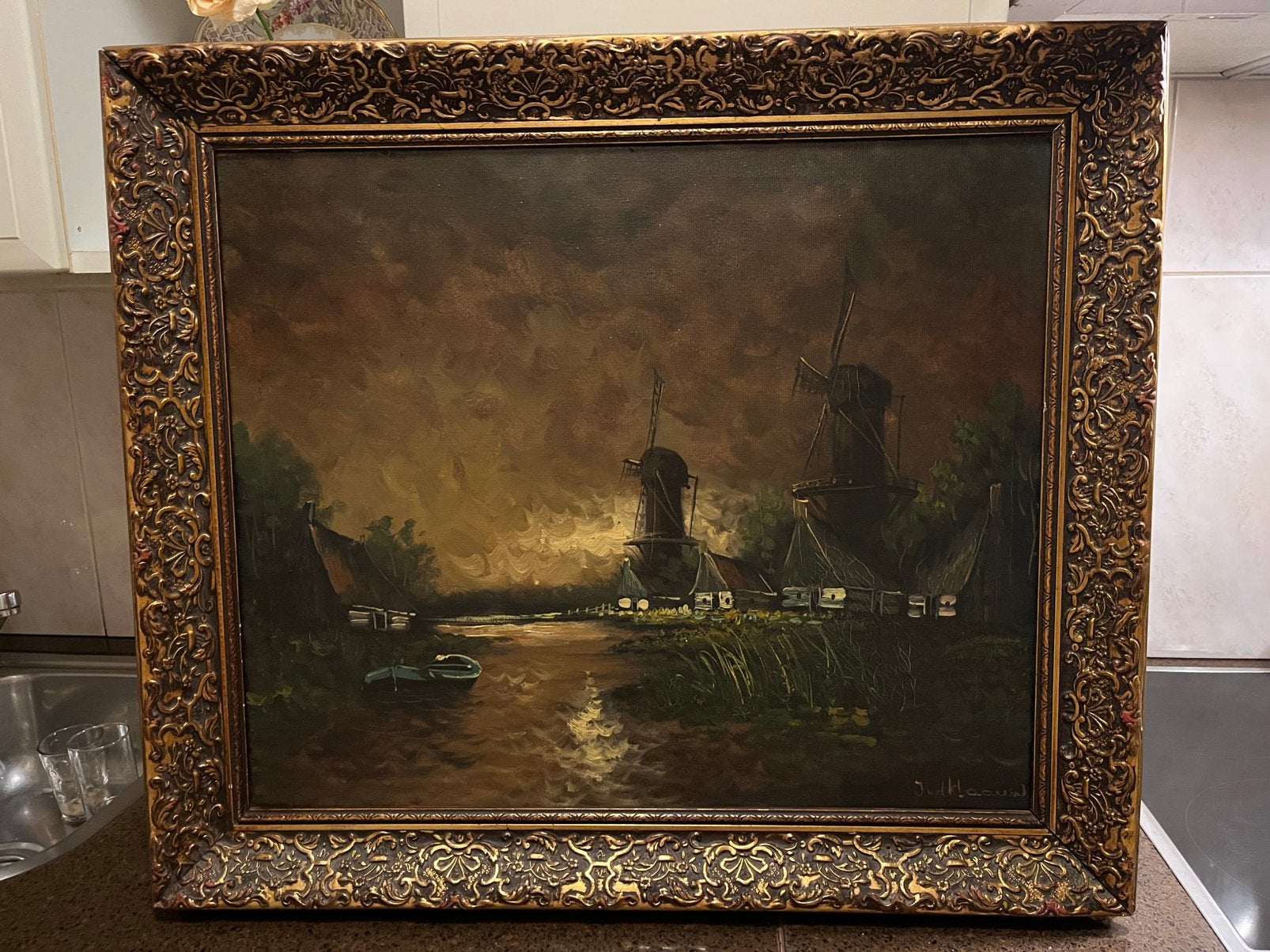 Prachtige olieverf landschap schilderij, Ophalen
