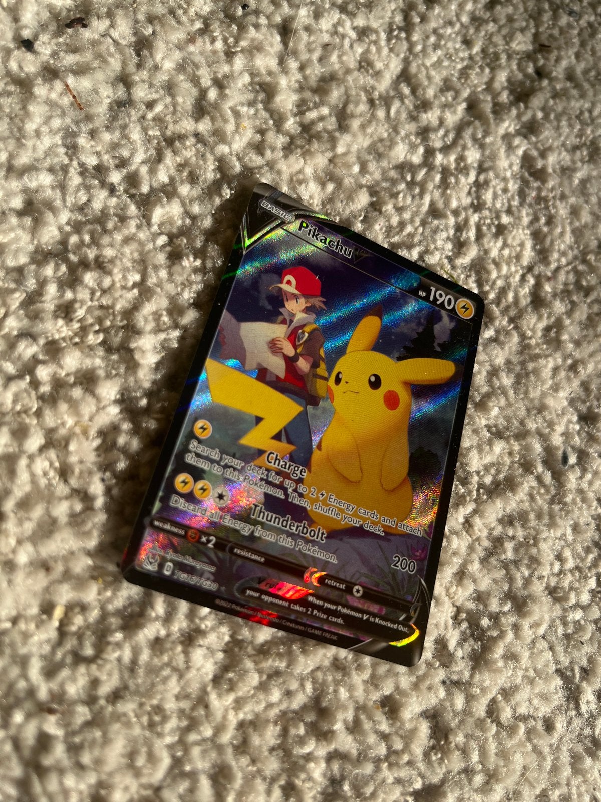 Pikachu V TG16/TG30 Pokémon Kaart - Zo goed als nieuw, Ophalen of Verzenden, Zo goed als nieuw, Losse kaart, Foil