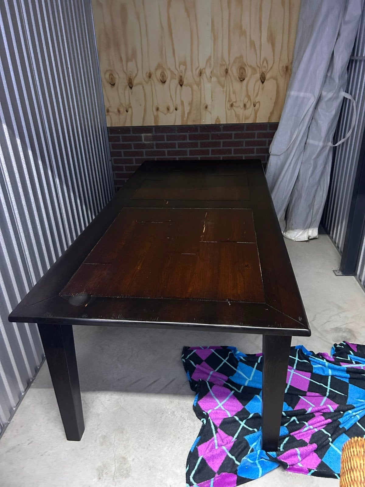 Robuuste eettafel 100x220 cm, Huis en Inrichting, Tafels | Eettafels, Ophalen, Gebruikt, 100 tot 150 cm, 200 cm of meer