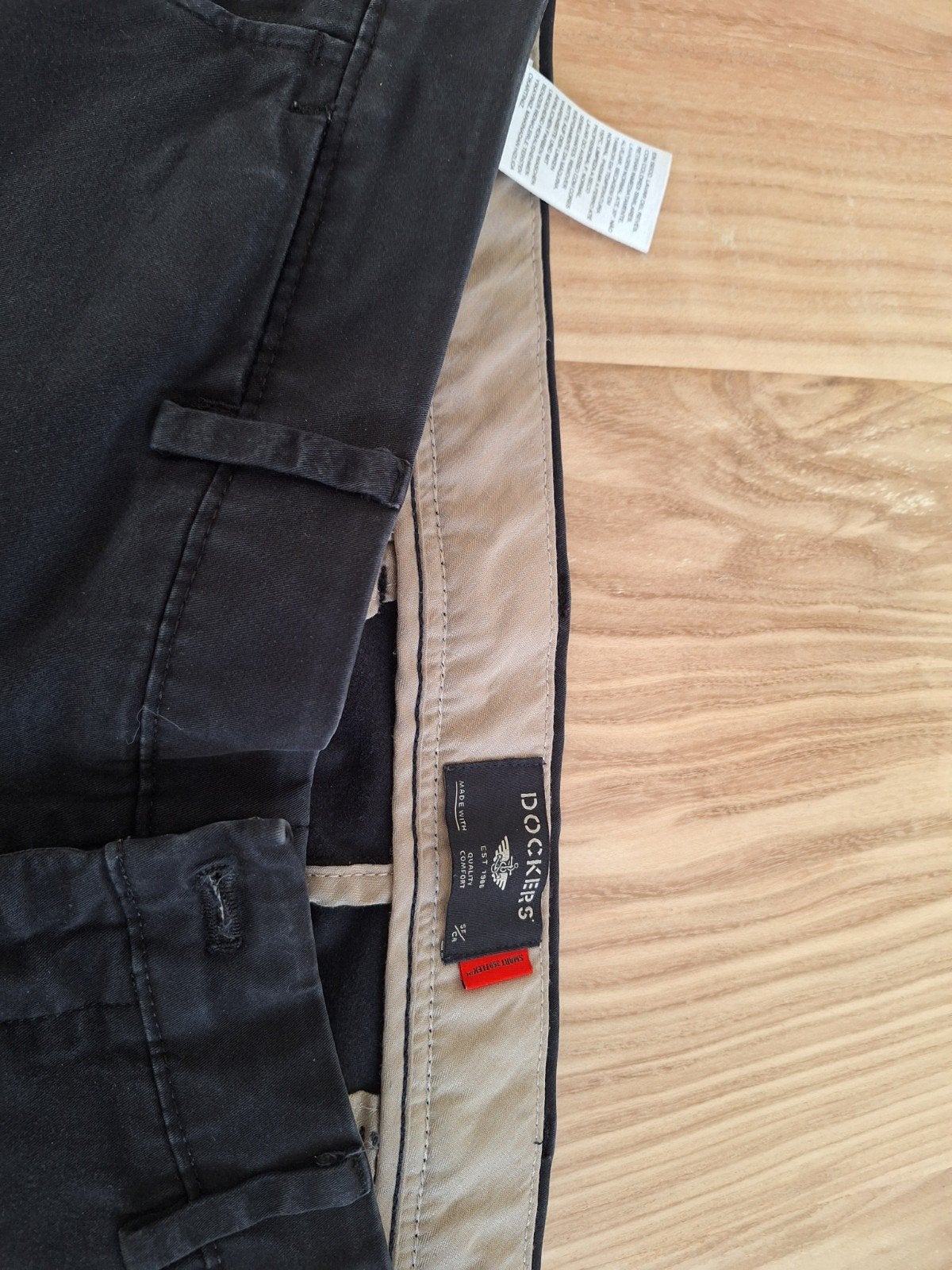 Dockers Heren Chino Broek W34 L34 - Zwart, Bruin, Overige maten, Ophalen of Verzenden, Gedragen