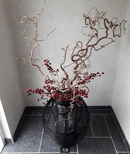 Mooi en groot Windlicht te koop, Ophalen, Zo goed als nieuw, Zwart, Natuurlijk materiaal