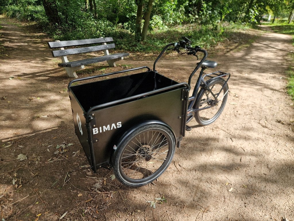Bimas bakfiets elektrisch, Ophalen, Zo goed als nieuw, 4 kinderen of meer, Elektrisch