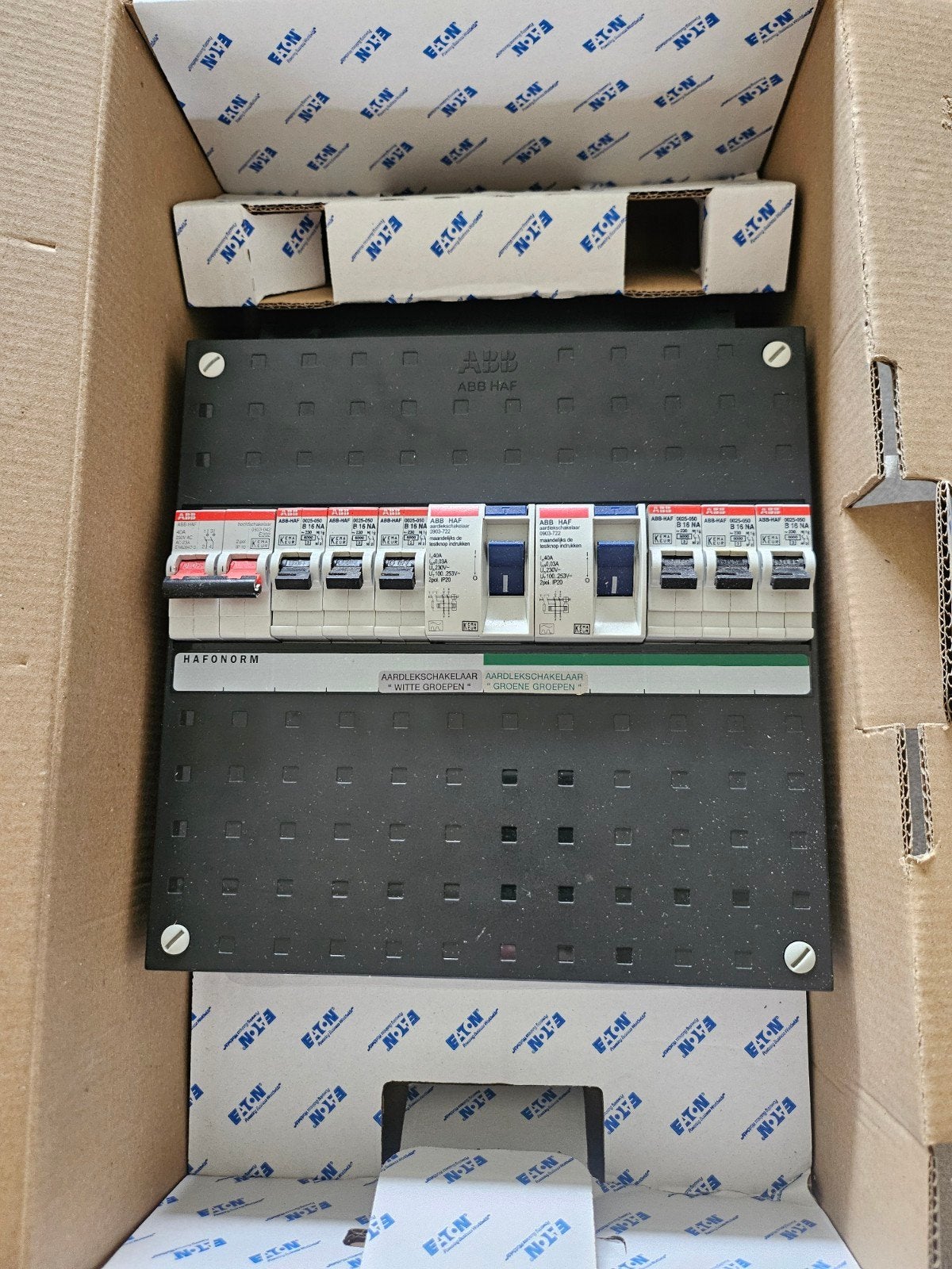 ABB HAF Groepenkast met aardlekschakelaars en automaten, Ophalen, Zo goed als nieuw, ABB, Groepenkast