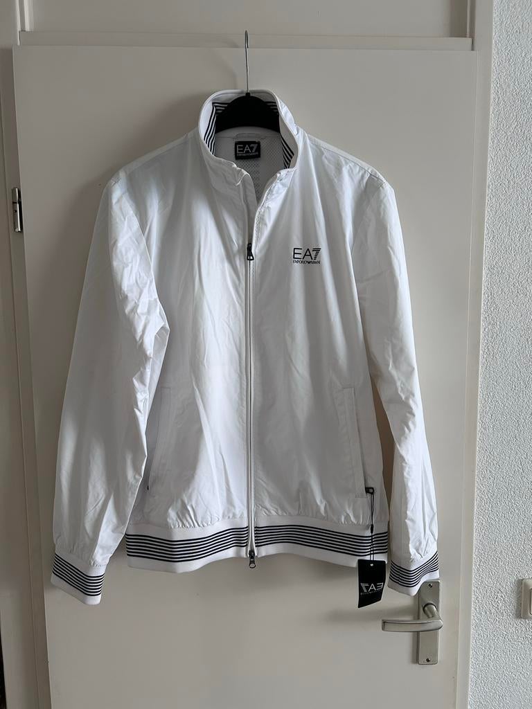 EA7 Emporio Armani Windjack - Wit - Maat L, Kleding | Heren, Jassen | Zomer, Nieuw, Maat 52/54 (L), Wit, Ophalen of Verzenden