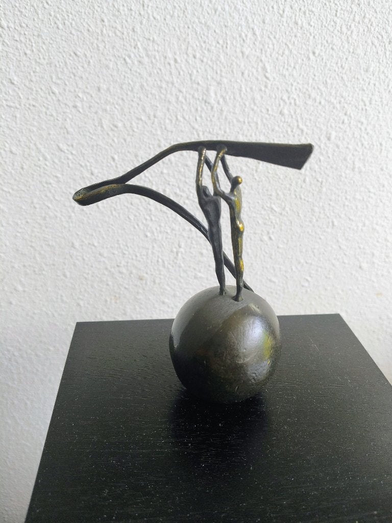 Bronzen Corry Ammerlaan Niekerk beeld gesigneerd, Verzamelen, Ophalen of Verzenden, Zo goed als nieuw, Mens