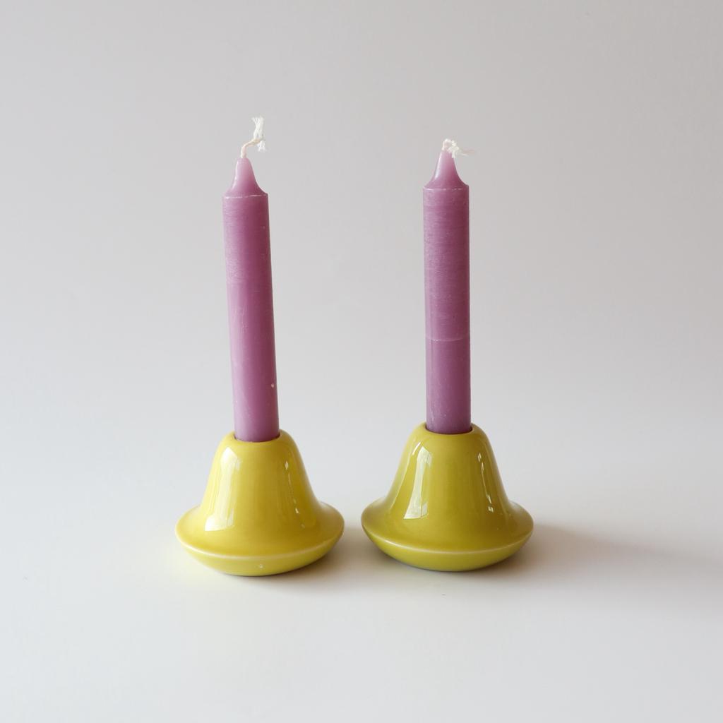 Kahler Candelina kandelaar aardewerk geel Deens design, Overige materialen, Overige kleuren, Ophalen of Verzenden, Zo goed als nieuw
