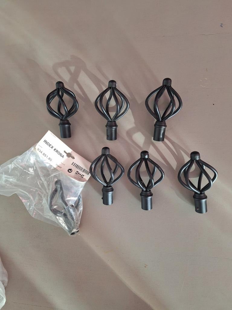 Ikea gordijnrails roedes, haken en afsluitkoppen, Huis en Inrichting, Stoffering | Gordijnen en Lamellen, Gebruikt, 100 tot 150 cm