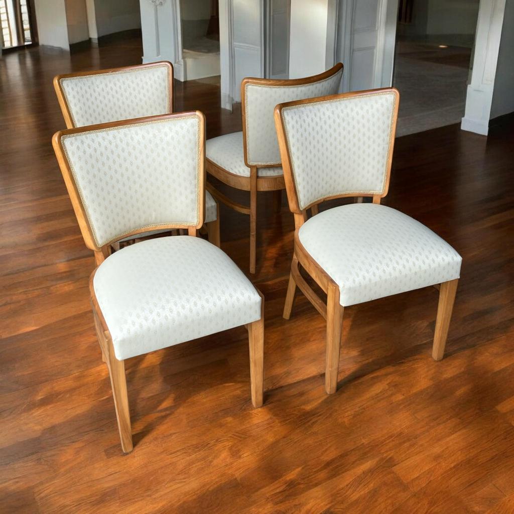 Art Deco walnoot houten eetkamer stoelen AA Patijn, Ophalen