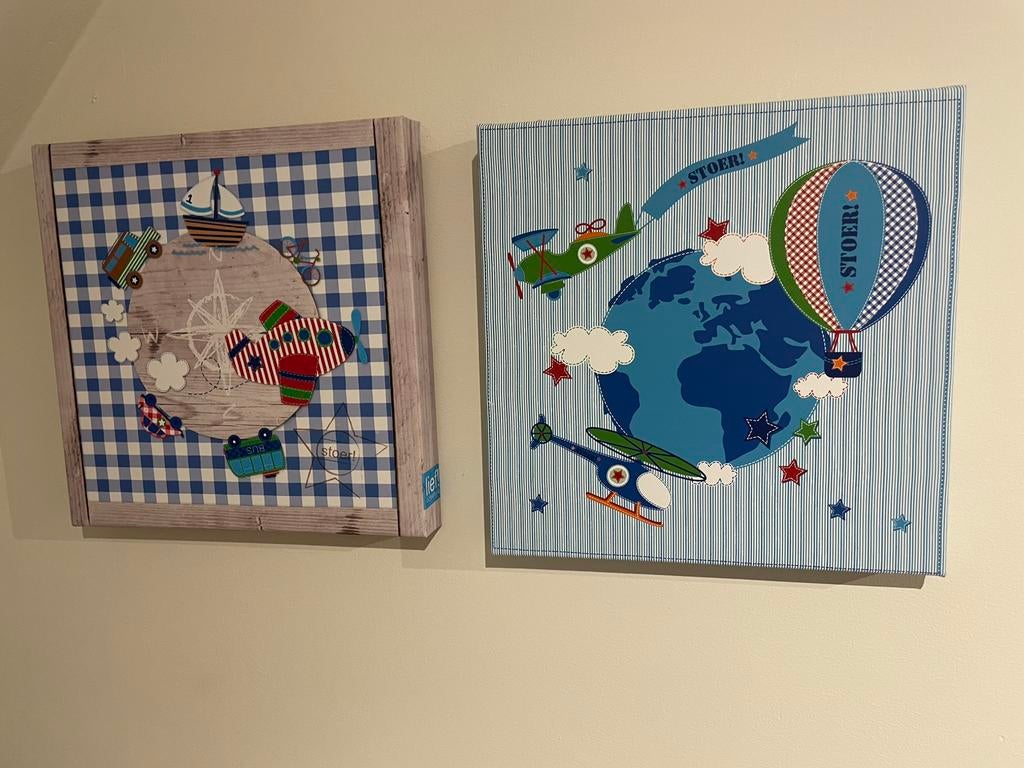 Kinderkamer schilderijtjes, Kinderen en Baby's, Kinderkamer | Inrichting en Decoratie, Ophalen of Verzenden, Zo goed als nieuw