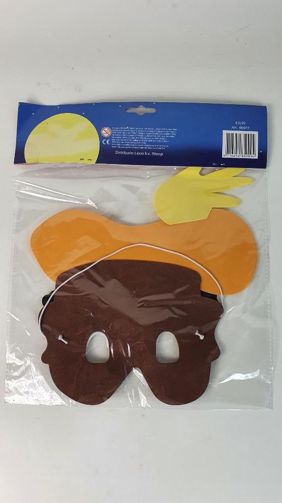 Zwarte Piet Masker, nieuw in verpakking. 8B12, Diversen, Sinterklaas, Tweedehands verkoop, Tweedehands verkoop, Gebruikt, Ophalen of Verzenden