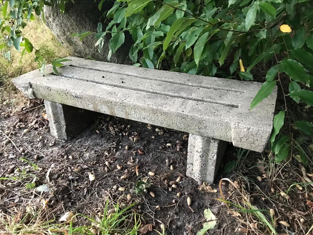 Stenen tuinbank / zitbank/ tuinbankje, Ophalen, Gebruikt, Overige materialen