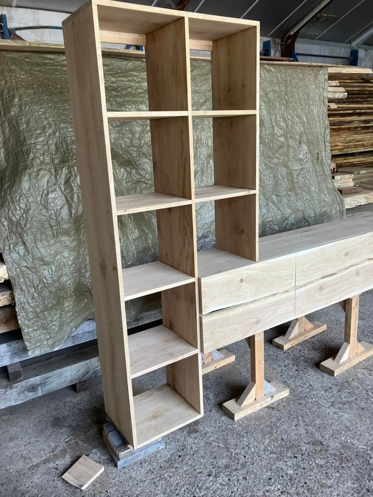 Zwevende eiken kast dressoir kast, Ophalen, Nieuw, 25 tot 50 cm, Minder dan 100 cm
