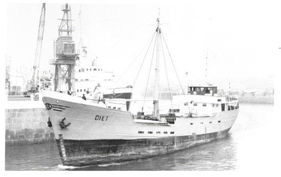 DIET kustvaart kustvaarder coaster scheepvaart, Verzenden, Zo goed als nieuw, Kaart, Foto of Prent
