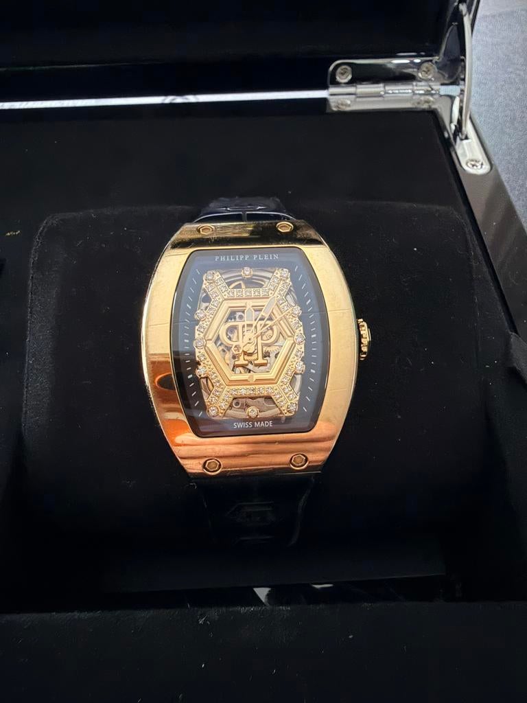 Philipp plein Crypto Queen Diamand Horloge exclusief !, Polshorloge, Overige materialen, Zo goed als nieuw, Goud