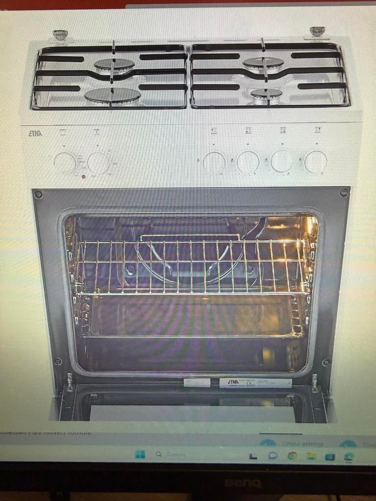 Etna FGV160wit fornuis 60 cm nieuw doos, Minder dan 85 cm, Nieuw, Gas, Warmhoudplaat