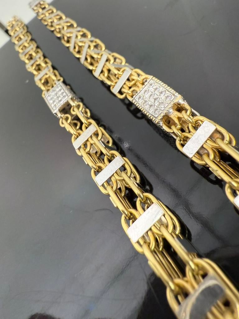 Prachtige 18 karaats gouden MAGNUM ketting 69 gram, Ophalen of Verzenden, Zo goed als nieuw, Goud