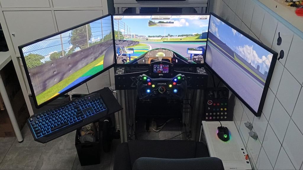 Race simulator + pc + Moza R9 v3 + ks + esr, bj simracing, Computers en Software, Ophalen, Zo goed als nieuw, Moza Racing