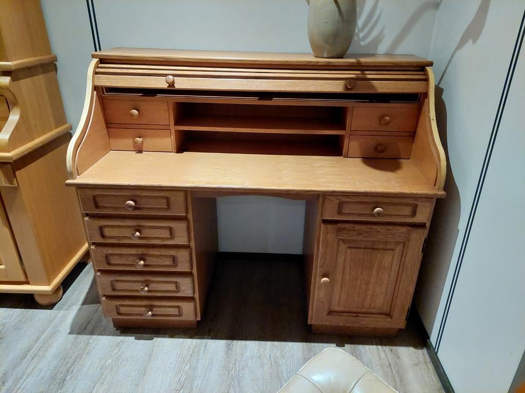 Blank eiken rolbureau., Ophalen, Zo goed als nieuw