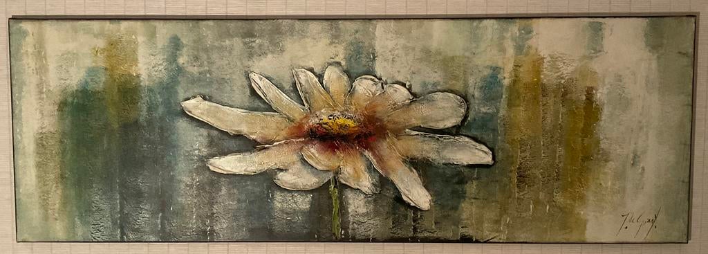 Schilderij van J. de Graaf - 180x60 cm, Ophalen, 125 cm of meer, Zo goed als nieuw, Schilderij