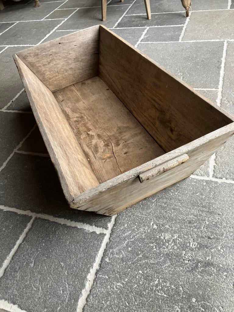 Grote Oude franse houten trog/bak, Antiek en Kunst, Curiosa en Brocante, Ophalen