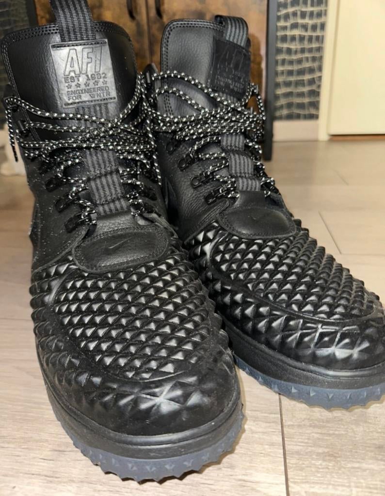 Nike Lunar Force 1 Duckboot - Maat 49.5, Zwart, Ophalen of Verzenden, Sneakers of Gympen, Zo goed als nieuw