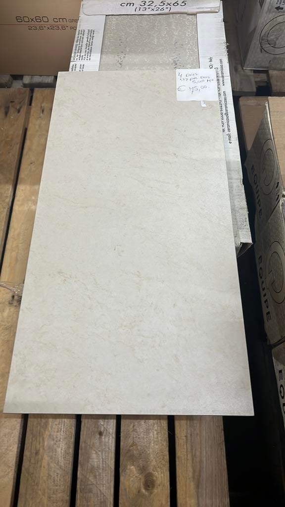 Vloertegels 32,5x65 cm nu voor 75,€ Beige, Ophalen, 60 cm of meer, Keramiek, Nieuw