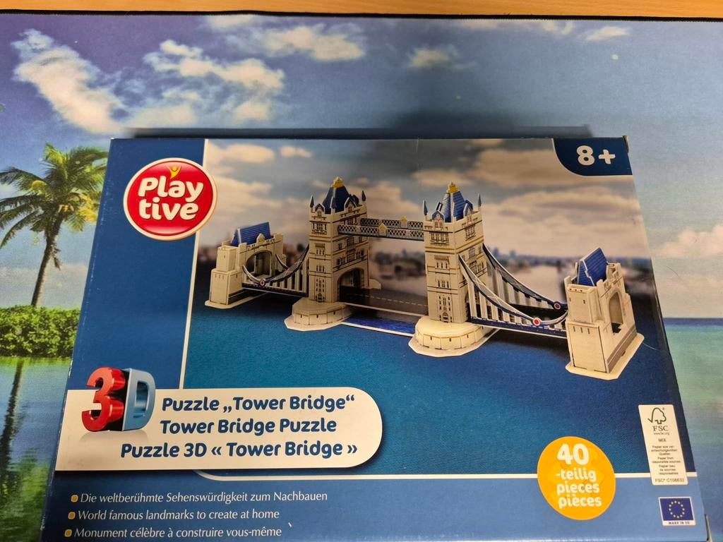 (4) 3D puzzel "Tower Bridge" (nieuw), Ophalen of Verzenden, Nieuw