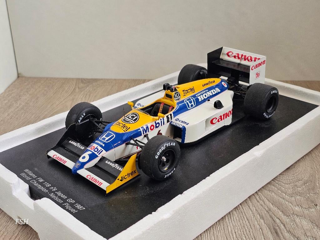 Williams FW11B, N. Piquet # 6, GP Japan 87, WERELDKAMPIOEN, Hobby en Vrije tijd, Modelauto's | 1:18, Ophalen of Verzenden, Nieuw