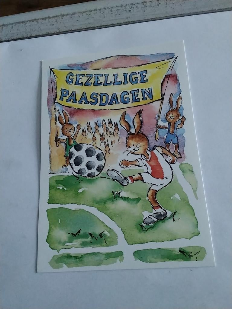 GEZELLIGE. PAASDAGEN. HAAS. TRAPT TEGEN PAASEI, Ophalen of Verzenden