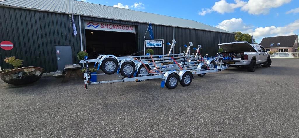 Diverse modellen nieuwe i trailers  geremd en ongeremd, Ophalen, Tot 10 pk, Zo goed als nieuw, 3 tot 6 meter