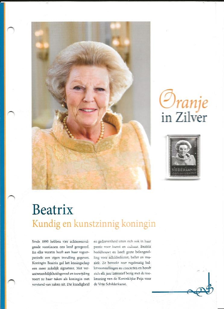 Zilveren zegel Beatrix (tarief aangetekend = 12,30), postfr, Postzegels en Munten, Postzegels | Nederland, Ophalen of Verzenden