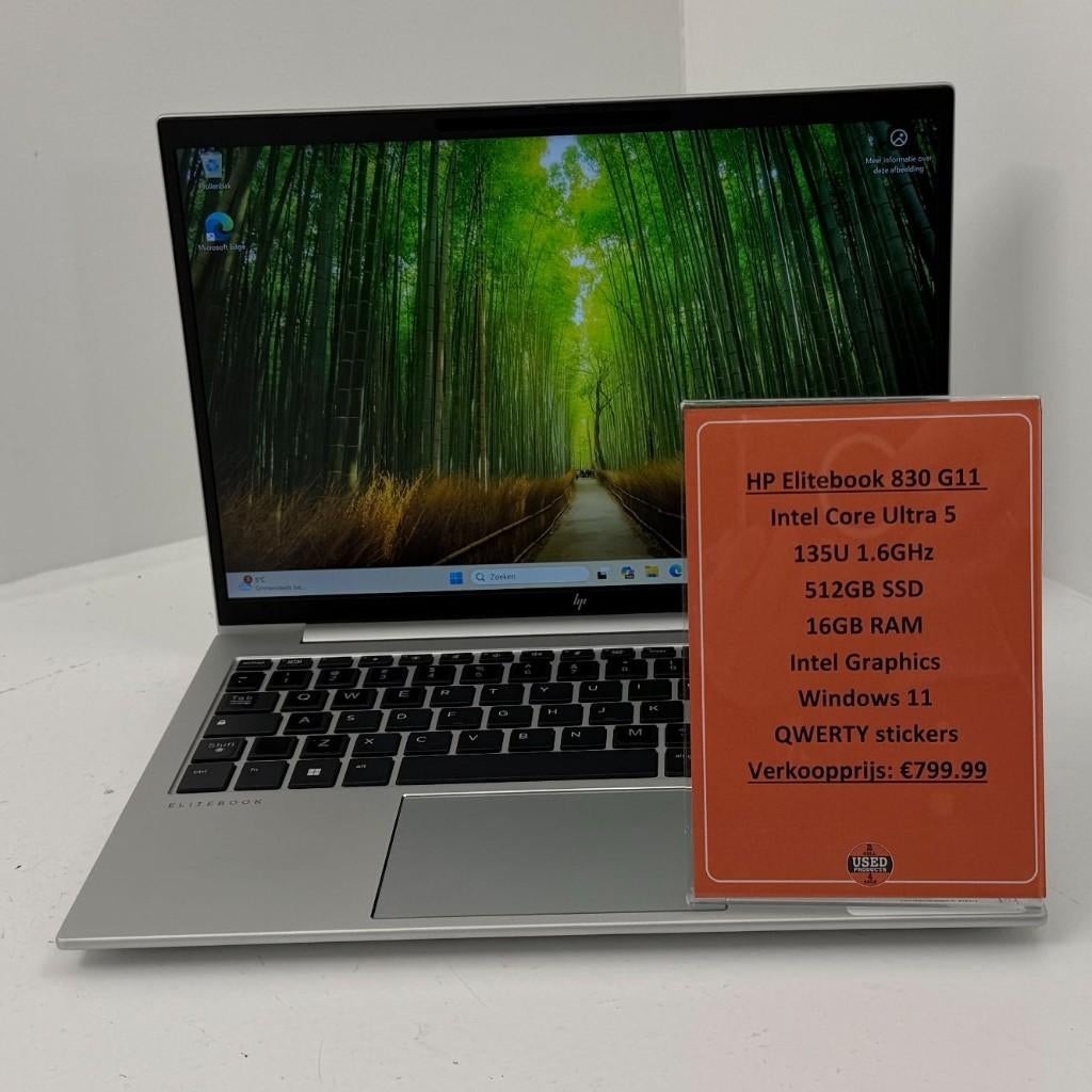 HP Elitebook 830 G11 laptop | Ultra 5 512GB 16GB, Computers en Software, Windows Laptops, Zo goed als nieuw, 13 inch, SSD, Minder dan 2 Ghz