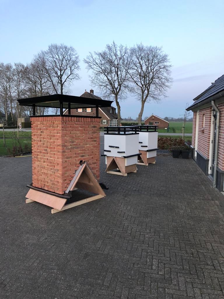 Te koop Prefab schoorsteen, Ophalen, Steen of Klei, Zwart, Zo goed als nieuw