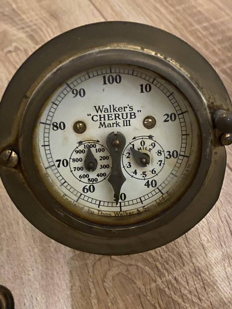 Walker's Cherub Mark III Logsnelheidsmeter schip, Ophalen, Gebruikt