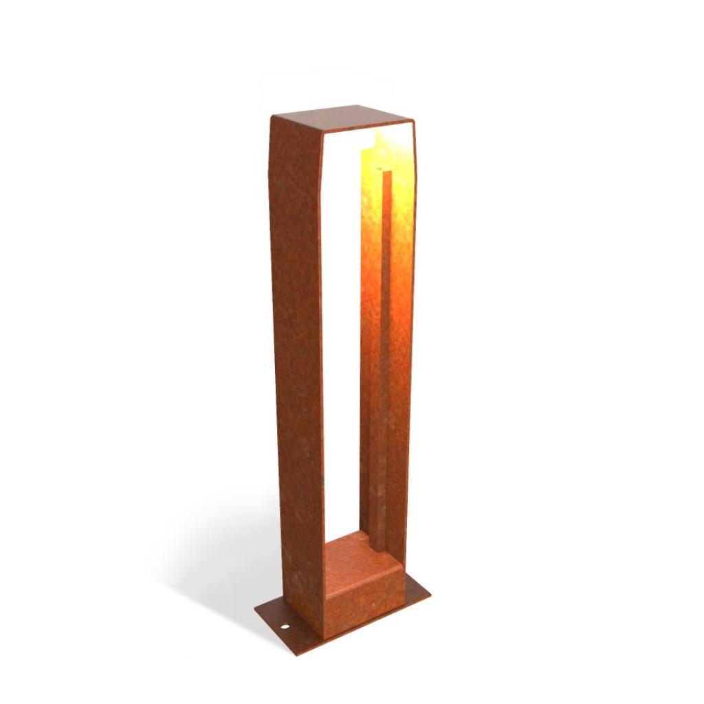 Cortenstalen lamp, Tuin en Terras, Staal, Minder dan 50 watt, Staande lamp, KSO