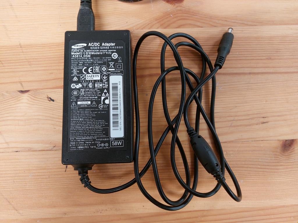 Samsung 14v 4.143a 58w monitor adapter, Ophalen of Verzenden, Gebruikt, Samsung