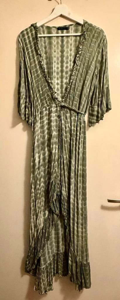 Bindi Ibiza boho style wikkeljurk  groen L/xl rayon, Verzenden, Gedragen, Maat 42/44 (L), Groen