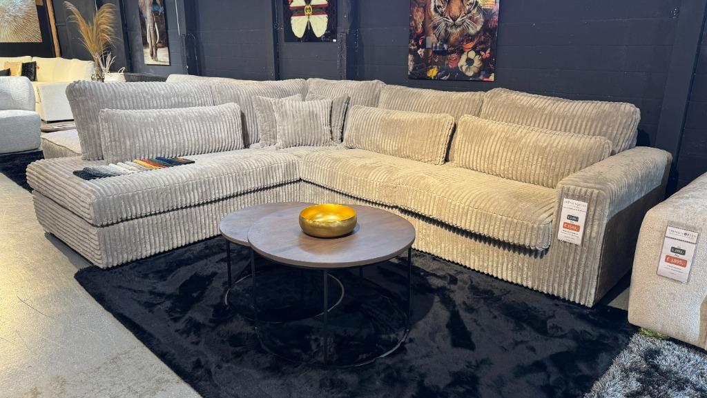 Direct leverbaar | Prachtige ribfluweel hoekbank | Utrecht, Ophalen, Hoekbank, 150 cm of meer, Lux, Rib, Velvet, Modern