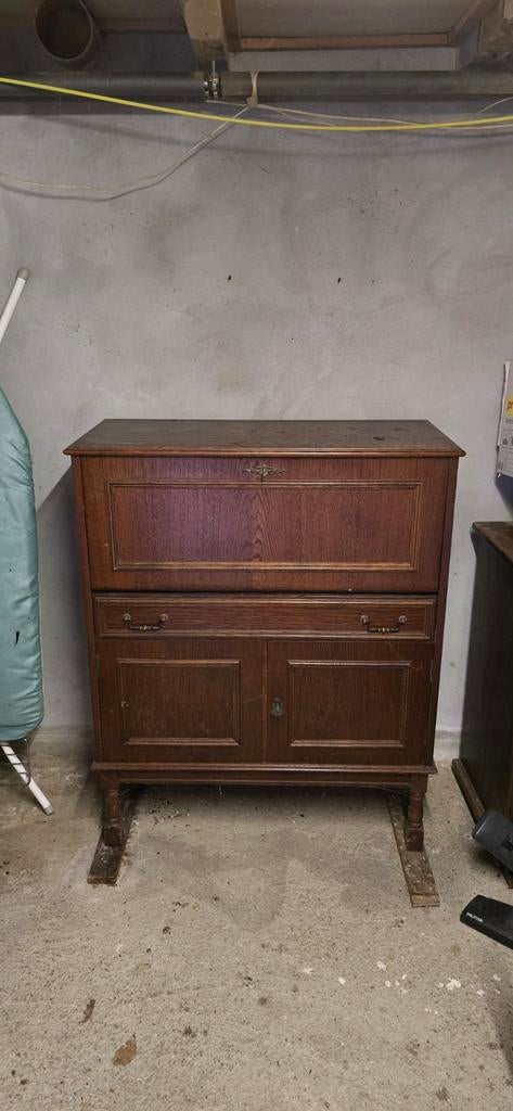 Antiek secretaire bureau, 100 tot 150 cm, 50 tot 100 cm, Met deur(en), 25 tot 50 cm