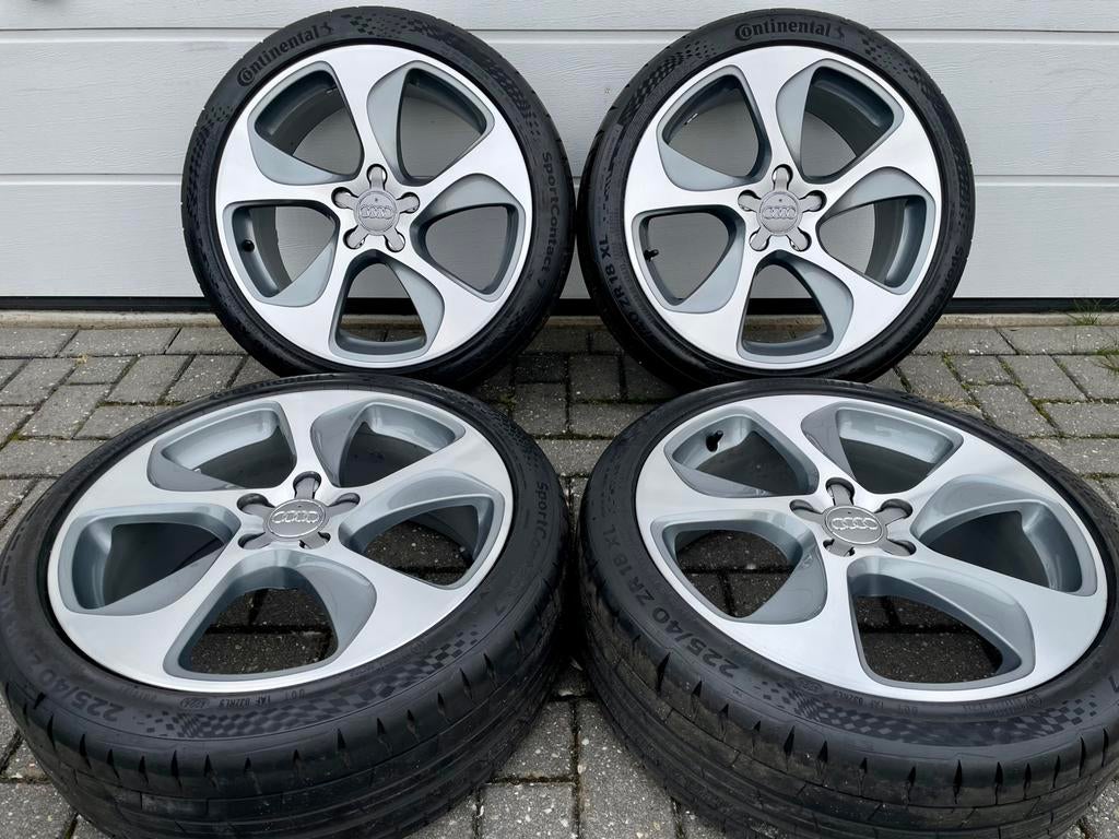 18 Inch Originele Audi A3 Rotor Look Velgen 225/40/18 5x112, 18 inch, Banden en Velgen, Ophalen of Verzenden, Zomerbanden