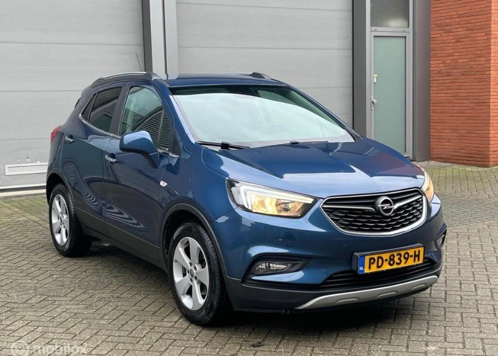 Opel MokkaX 1.4 Turbo 140pk Start/stop 2017 Blauw, Auto's, Opel, Voorwielaandrijving, Blauw, Leder en Stof, Origineel Nederlands