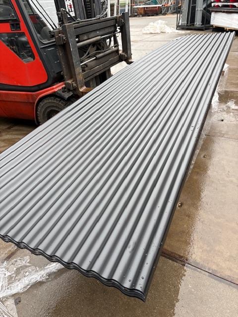 golfplaten staal zwart voor dak of wand, Ophalen, Nieuw, Overige materialen, Minder dan 20 mm