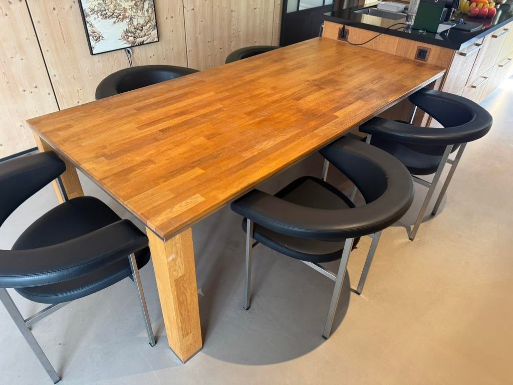 Eettafel 100-210, Ophalen, 100 tot 150 cm, 200 cm of meer, Zo goed als nieuw