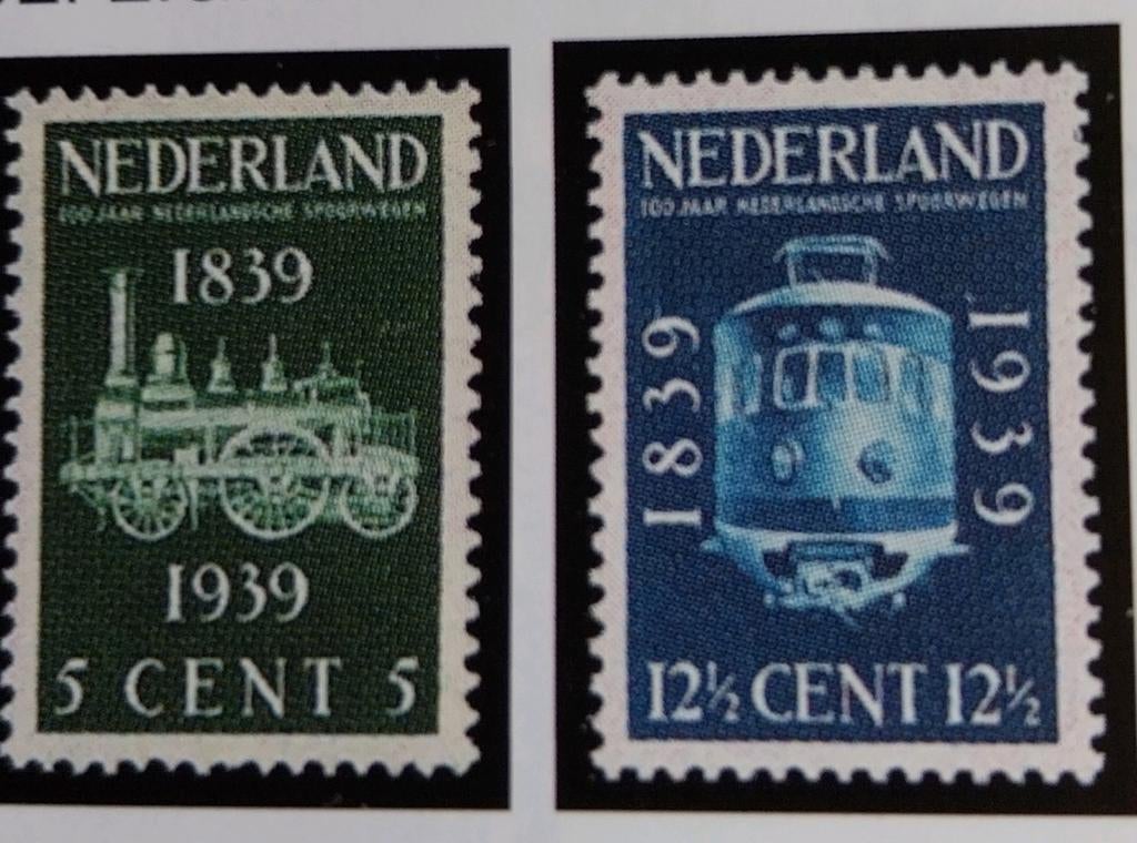 F169. 1939. 100 jaar spoorwegen in Nederland,  ongebruikt., Postzegels en Munten, Ophalen of Verzenden
