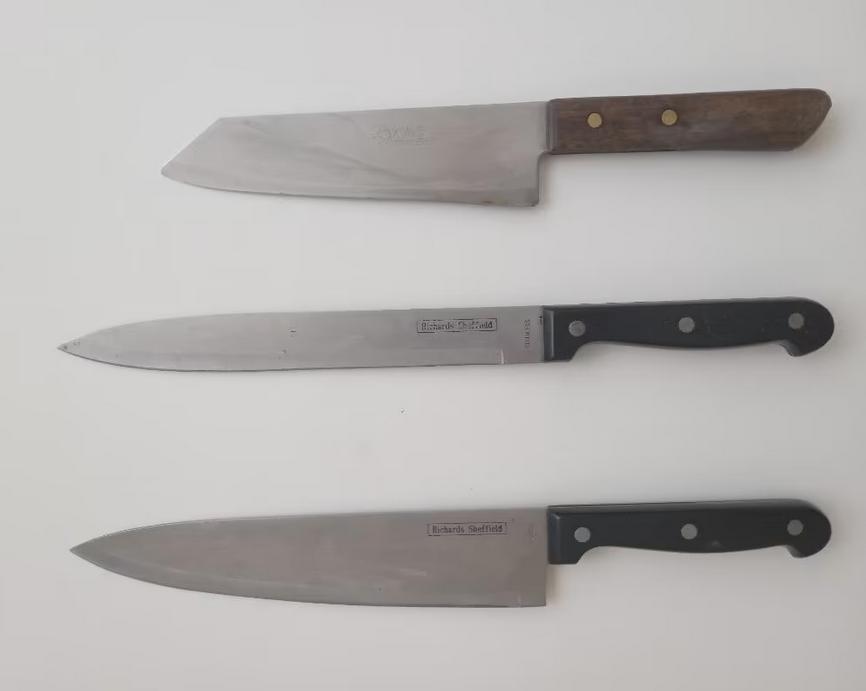 Messen Richards Sheffield en Kiwi Brand, Oosterveldweg 15, 7274 DZ, Verzenden, Zo goed als nieuw, Rvs of Chroom