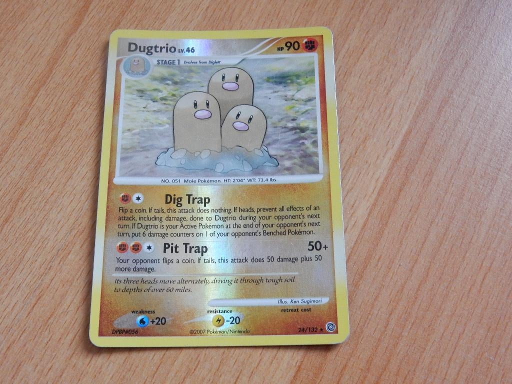 Dugtrio Reverse kaart: Diamond & Pearl - Secret Wonders, Ophalen of Verzenden, Zo goed als nieuw, Losse kaart