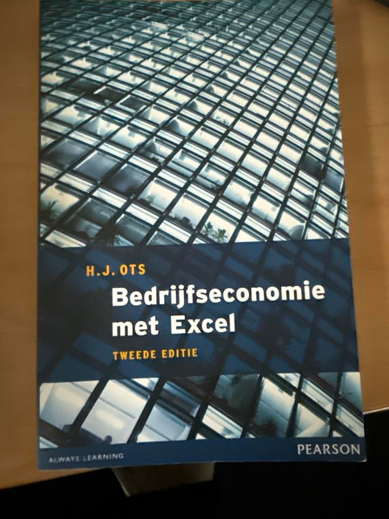 Bedrijfseconomie met Excel - H.J. Ots, Ophalen of Verzenden, Beta, Zo goed als nieuw, HBO